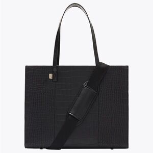 BÉIS Large Black Croc Work Tote